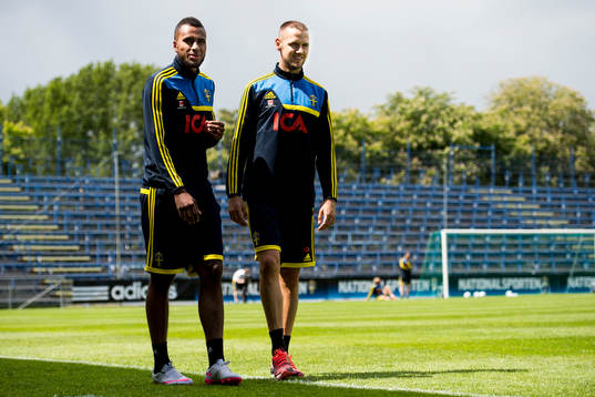 Sveriges Isaac Kiese-Thelin och Alexander Milosevic deltog