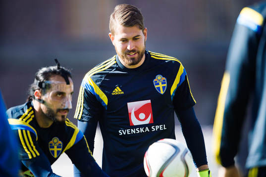 Sveriges Erkan Zengin och Kristoffer Nordfeldt