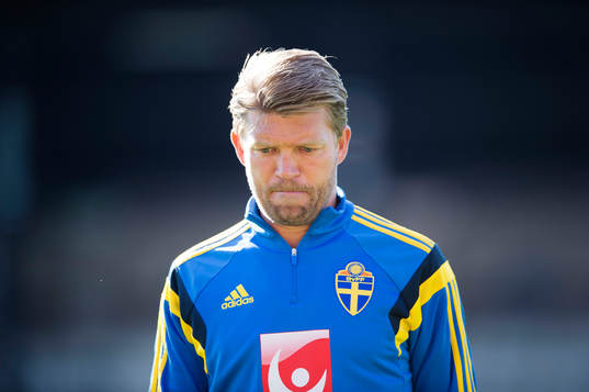 Sveriges player manager Marcus Allbäck