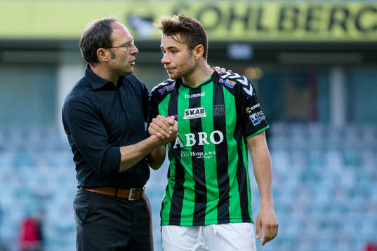 GAIS tränare Per-Ola Ljung och Malkolm Moenza