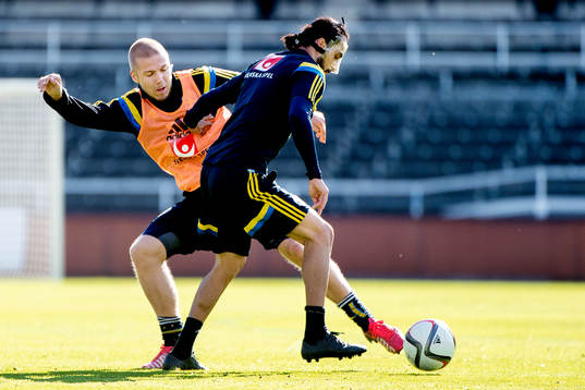 Sveriges Anton Tinnerholm och Erkan Zengin