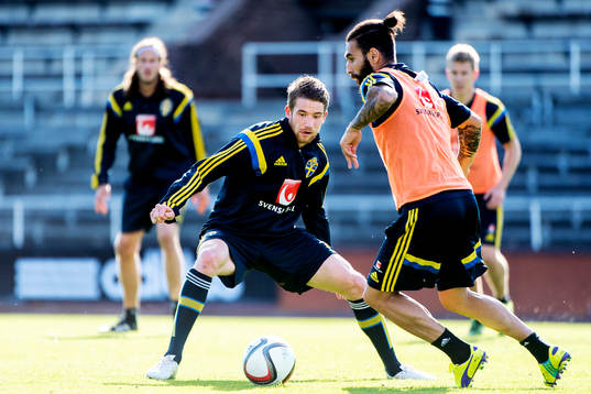 Sveriges Marcus Rohdén och Jimmy Durmaz