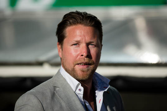 GAIS sportchef Jonas Lundén innan fotbollsmatchen i