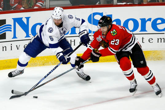 Tampa Bay Lightning defenseman Anton Strålman (6) and