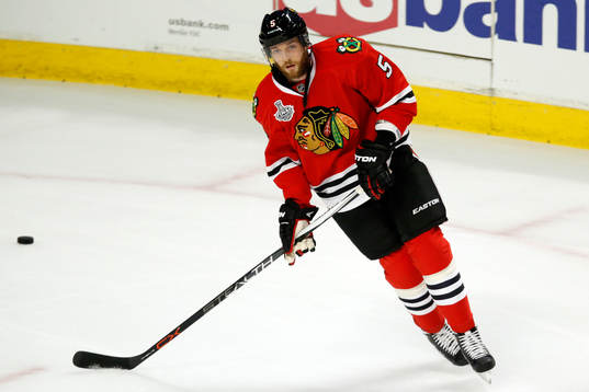 Chicago Blackhawks defenseman David Rundblad (5) skates