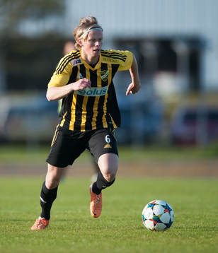 IFK Hässleholms Philip Bengtsson i DM-matchen mellan IFK