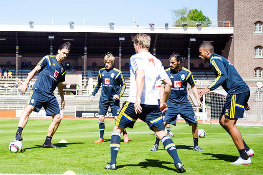 Zlatan Ibrahimovic, Emil Forsberg, Erkan Zengin och Isaac