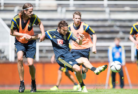 Sveriges Jonas Olsson och Albin Ekdal