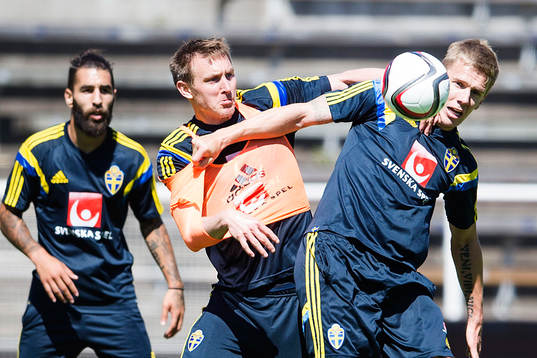 Sveriges Kim Källström och Pontus Wernbloom