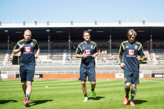 Sveriges Anton Tinnerholm, Albin Ekdal och Emil Forsberg