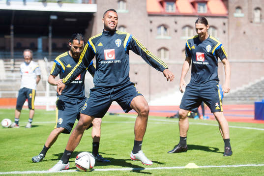 Sveriges Erkan Zengin, Isaac Kiese Thelin och Zlatan