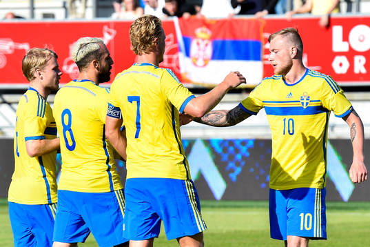 Sveriges John Guidetti jublar