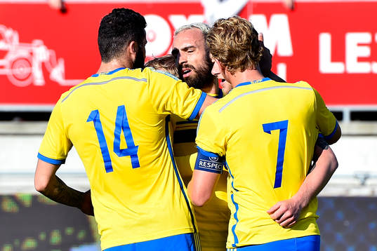 Sveriges John Guidetti jublar