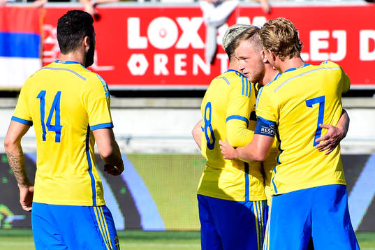 Sveriges John Guidetti jublar