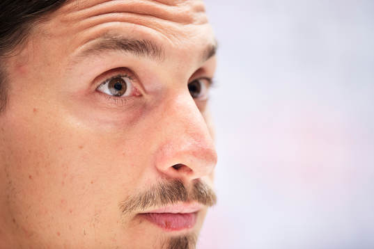 Zlatan Ibrahimovic på en presskonferens