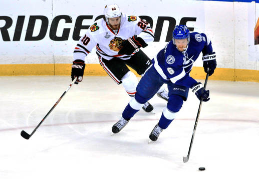 Tampa Bay defenseman Anton Stralman(6) skates
