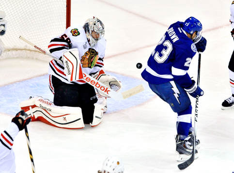 Tampa Bay's J.T. Brown (23) screens a shot