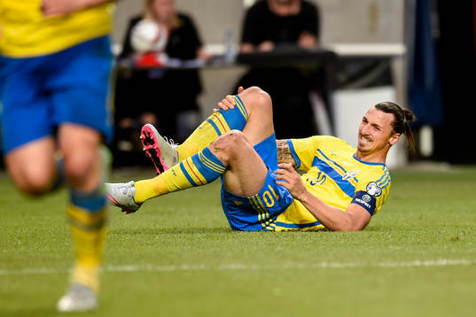 Sveriges Zlatan Ibrahimovic deppar