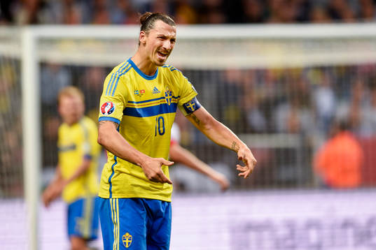 Sveriges Zlatan Ibrahimovic deppar