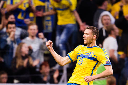 Sveriges Marcus Berg jublar