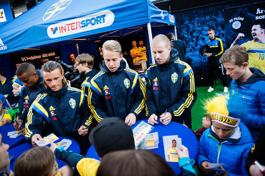Robin Quaison, Kristoffer Olsson, Patrik Carlgren och Simon