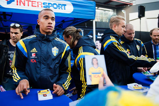 Robin Quaison, Kristoffer Olsson, Patrik Carlgren och Simon
