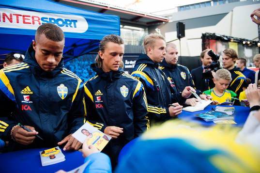 Robin Quaison, Kristoffer Olsson, Patrik Carlgren och Simon