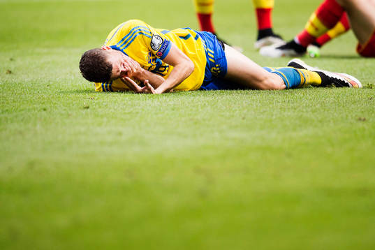 Sveriges Marcus Berg har ont