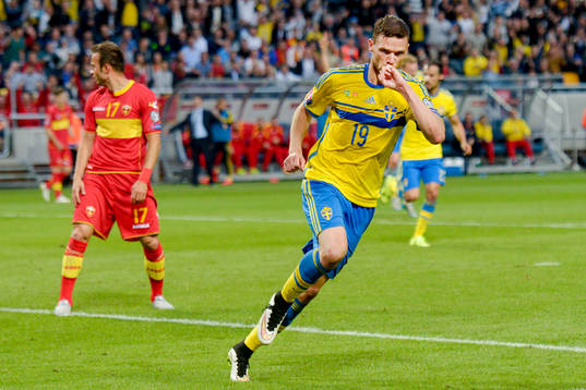 Sveriges Marcus Berg jublar