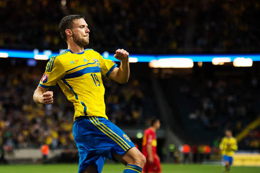 Sveriges Marcus Berg jublar