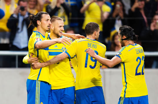 Sveriges Zlatan Ibrahimovic, Alexander Milosevic, Marcus