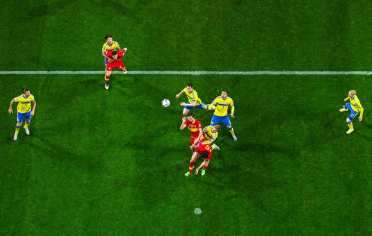 Sveriges Zlatan Ibrahimovic, Albin Ekdal, Kim Källström,