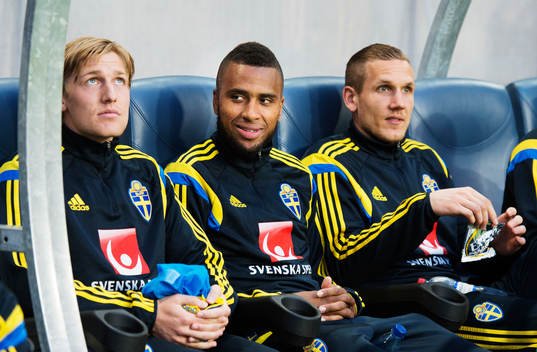 Sveriges Emil Forsberg, Isaac Kiese Thelin och målvakt