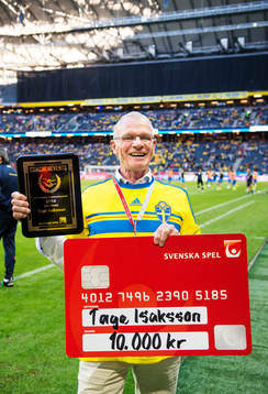 Tage Isaksson (Årets Eldsjäl) har tagit emot pris för