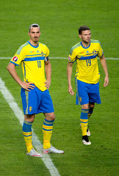 Sveriges målskyttar Marcus Berg och Zlatan Ibrahimovic