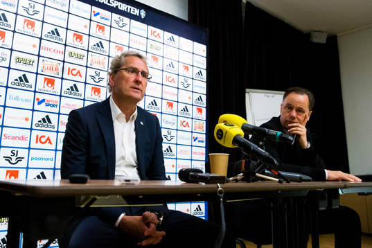 Sveriges förbundskapten Erik Hamrén och Sveriges