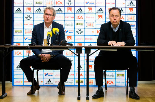 Sveriges förbundskapten Erik Hamrén och Sveriges