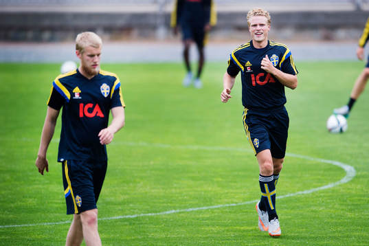 Sveriges Filip Helander och Oscar Hiljemark