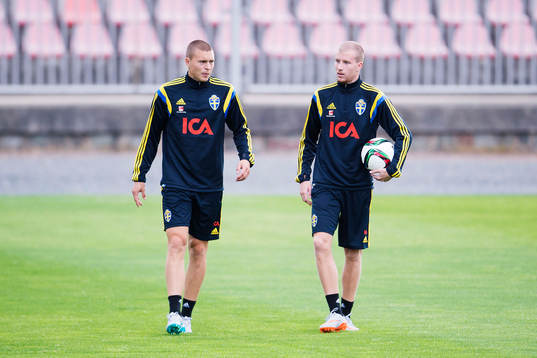 Sveriges Victor Nilsson Lindelöf och Simon Gustafson