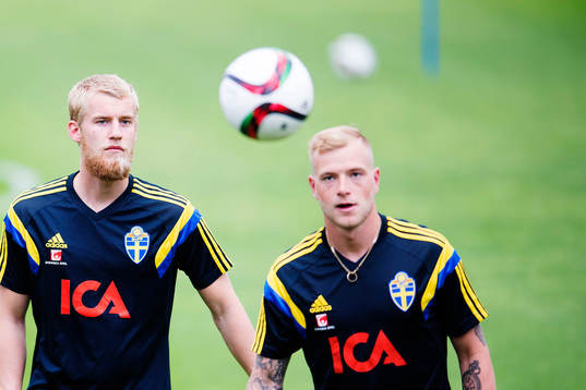 Sveriges Filip Helander och John Guidetti