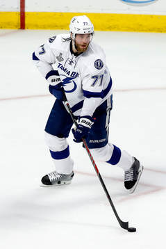 Tampa Bay Lightning defenseman Victor Hedman (77) skates