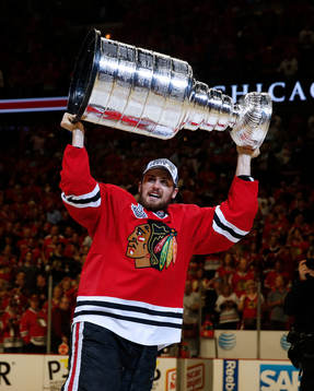 Chicago Blackhawks center Marcus Kruger (16) skates with