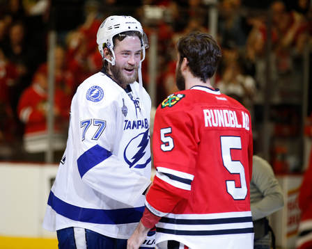 Tampa Bay Lightning defenseman Victor Hedman (77)