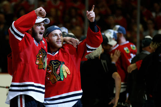 Chicago Blackhawks Jonathan Toews, left, and Patrick Kane,