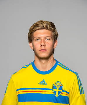 Anton Saletros, fotbollsspelare i U21-landslaget