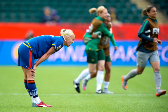 Sveriges Caroline Seger deppar
