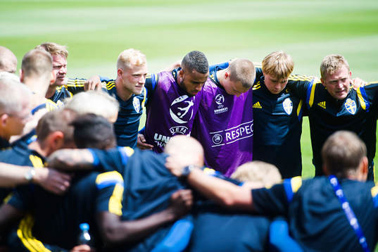 Sveriges John Guidetti, Isaac Kiese Thelin och Simon