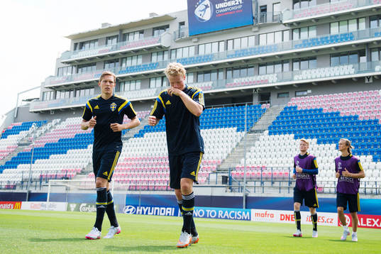 Sveriges Ludwig Augustinsson och Oscar Hiljemark