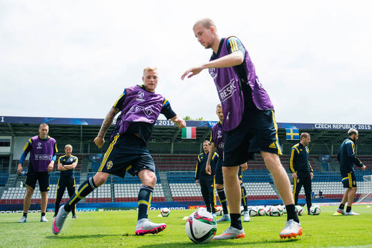 Sveriges John Guidetti och Simon Gustafson