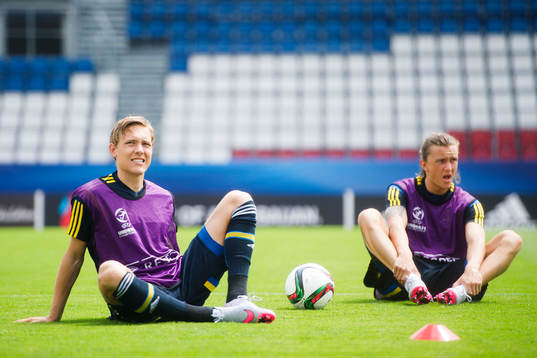 Sveriges Ludwig Augustinsson och Kristoffer Olsson